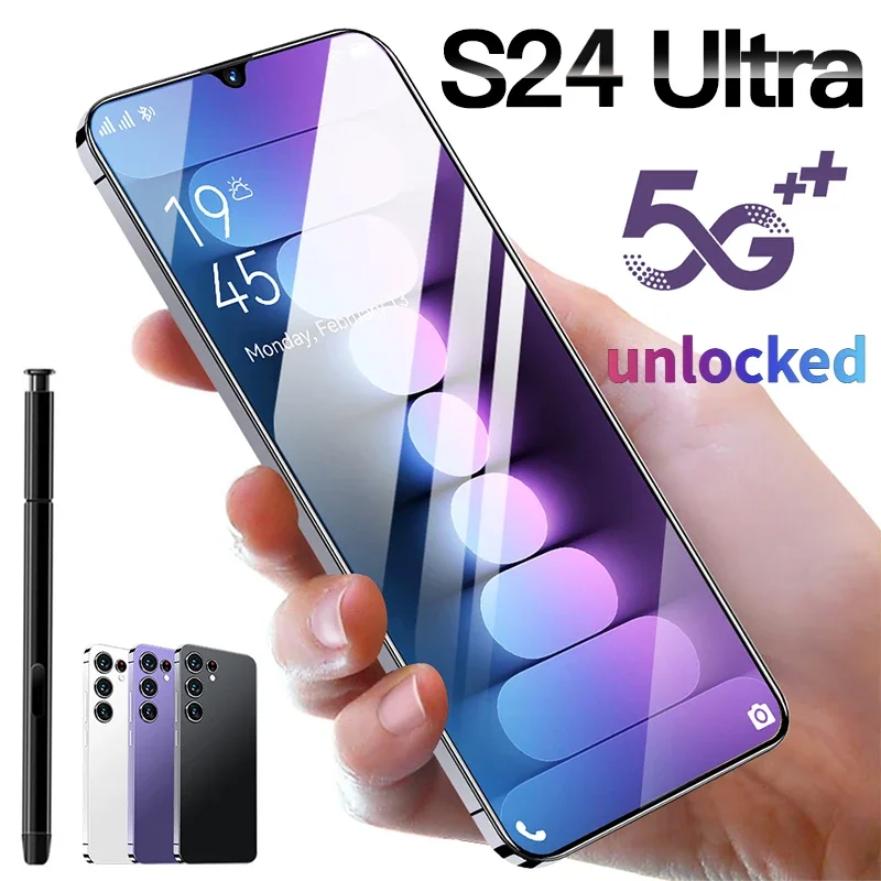 

s24 ultra Smart phone 7.0HD telefone 6800mAh unlocked NFC 16GB+1TB Cell phones Camera 5G Unlock Mobile Phones Global Version