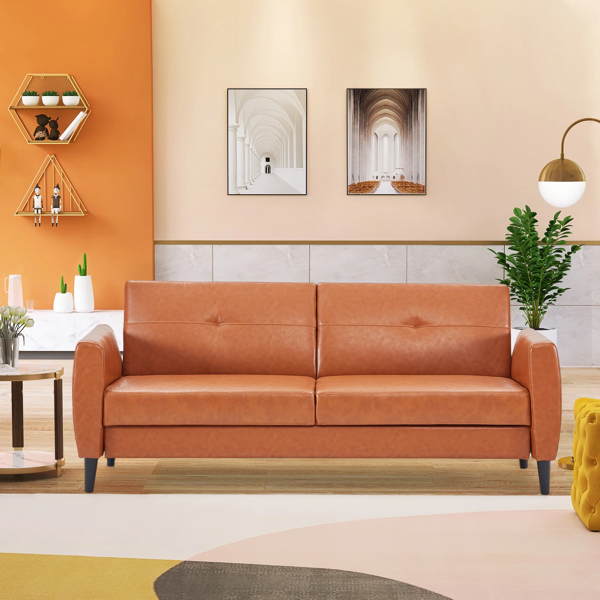 Современный раскладной диван-кровать Futon из искусственной кожи с ящиком для хранения для компактной гостиной, квартиры, общежития
Современный раскладной диван-кровать Futon из искусственной кожи с ящиком для хранения для компактной гостиной, квартиры, общежития