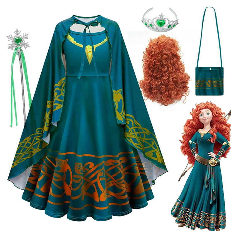 Disney Movie Brave Merida Costume for Girls Halloween Princess Dress Kids Carnival Fantasia Children Xmas Party Cosplay Costume
Disney Movie Brave Merida Costume for Girls Halloween Princess Dress Kids Carnival Fantasia Children Xmas Party Cosplay Costume