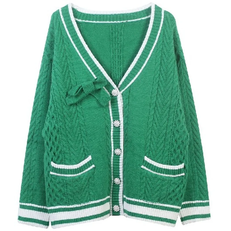 Thick Sweater Cardigans Women Knitted Tops V-Neck Knitwear Loose Jersey Casual Jersey Striped Outerwear 2022 Japanese Korean ins
Thick Sweater Cardigans Women Knitted Tops V-Neck Knitwear Loose Jersey Casual Jersey Striped Outerwear 2022 Japanese Korean ins