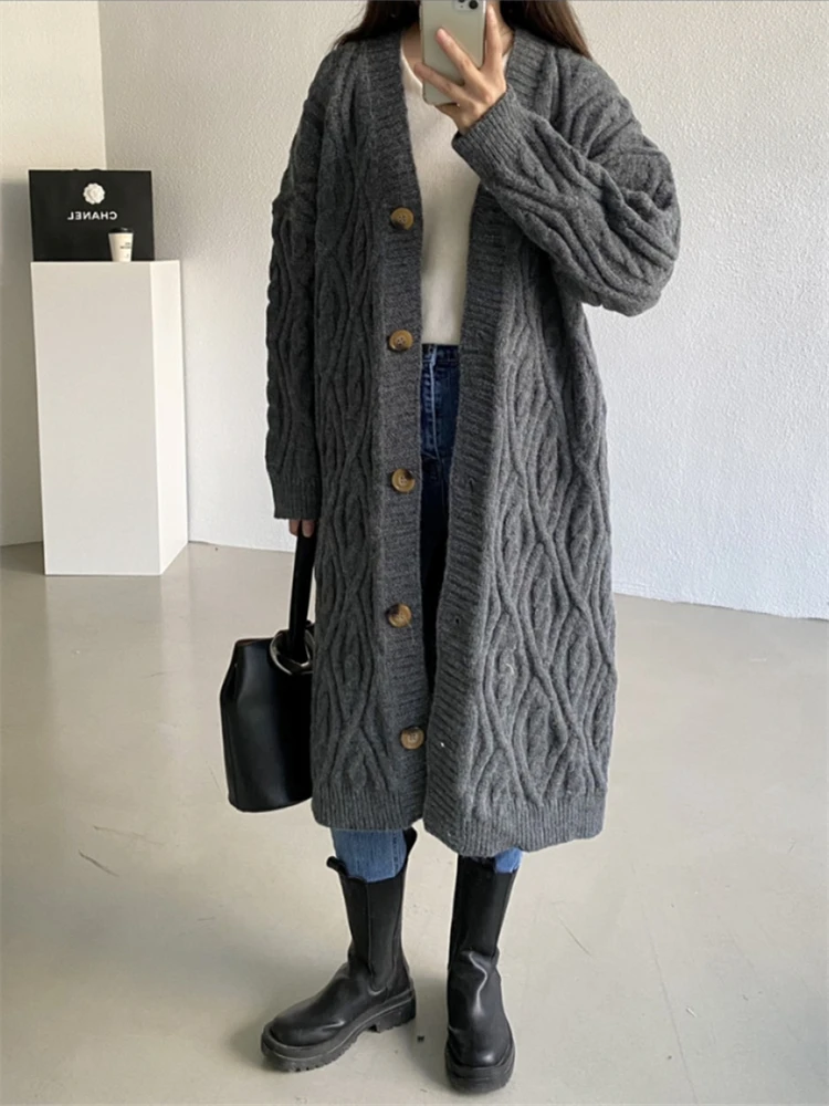 Winter Women Sweater Knitted Cardigan Oversize Girls Sweater Woman Cashmere Pullover Tops Long Sleeve Maxi Vintage Y2k Thick
Winter Women Sweater Knitted Cardigan Oversize Girls Sweater Woman Cashmere Pullover Tops Long Sleeve Maxi Vintage Y2k Thick