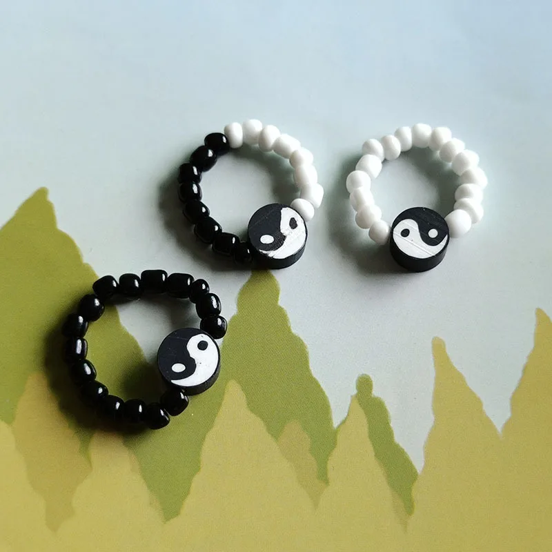 Creative Funny Beads Elasticity Rings Soft Ceramics Taiji Bagua Retro Rings for Men and Women Jewelry Fashion Accessories 
Creative Funny Beads Elasticity Rings Soft Ceramics Taiji Bagua Retro Rings for Men and Women Jewelry Fashion Accessories