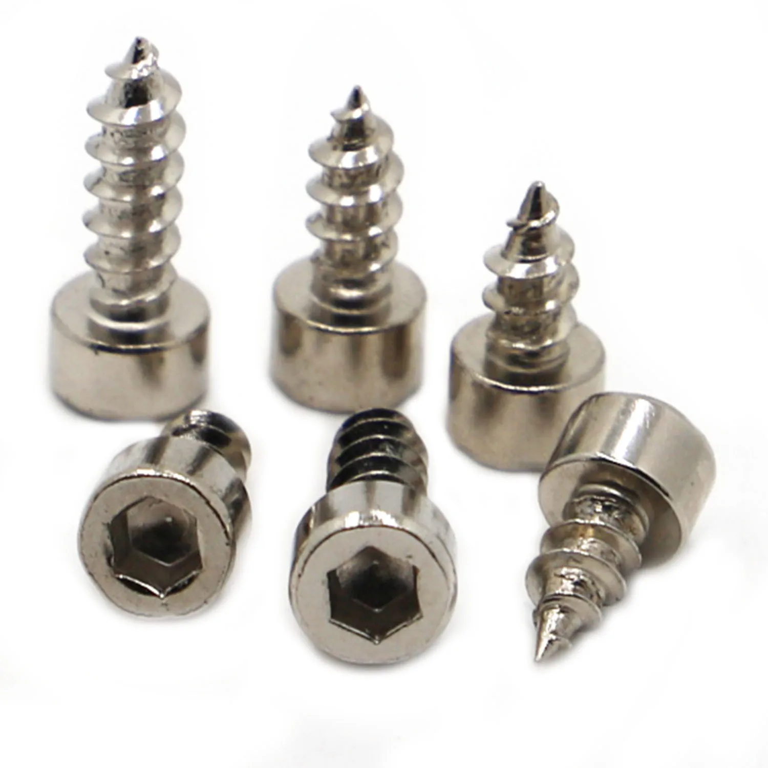 

10-50pcs Nickel Plated Carbon Steel Allen Hexagon Hex Socket Cap Head Speaker Self-tapping Wood Screw M2 M2.6 M3 M3.5 M4 M5 M6