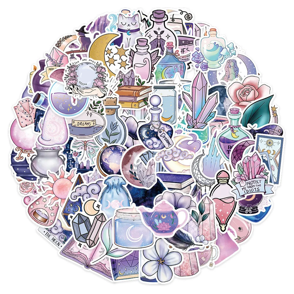 10/30/50/100pcs Cute Gothic Witch Moon Crystal Stickers Astrology Tarot Goth Toy Decals DIY Stationery Notebook Luggage Suitcase
10/30/50/100pcs Cute Gothic Witch Moon Crystal Stickers Astrology Tarot Goth Toy Decals DIY Stationery Notebook Luggage Suitcase