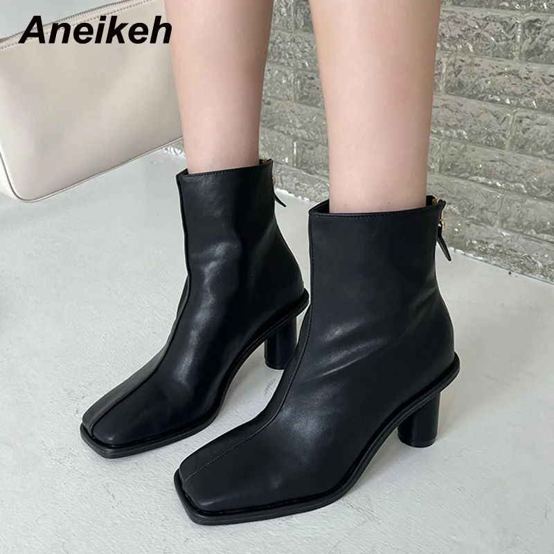 Aneikeh 2022 Fashion Ankle Boots Square Toe Simple Back Zipper Soft Leather Chelsea Boots Sexy Spring Autumn Party Pump 35-40
Aneikeh 2022 Fashion Ankle Boots Square Toe Simple Back Zipper Soft Leather Chelsea Boots Sexy Spring Autumn Party Pump 35-40