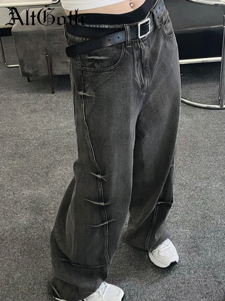 AltGoth Harajuku Streetwear Casual Pants Women Dark Academia Goth Low Waist Loose Jeans Vintage Emo Alternative Grunge Trousers
AltGoth Harajuku Streetwear Casual Pants Women Dark Academia Goth Low Waist Loose Jeans Vintage Emo Alternative Grunge Trousers