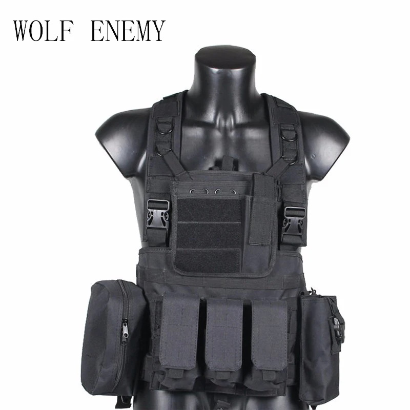 

RRV Tactical Vest, Molle Vest, 600D Nylon, Airsoft Tactial Gear Colete Tatico, Black, Tan, OD Green, Woodland, CP, ACU