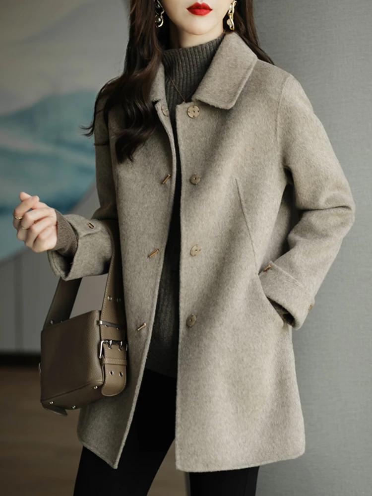 Woolen Coat Slim Fashion Office Lady Square Collar Single Breasted Winter Coats for Women 2023 Wide-waisted Pocket Black Coat
Woolen Coat Slim Fashion Office Lady Square Collar Single Breasted Winter Coats for Women 2023 Wide-waisted Pocket Black Coat