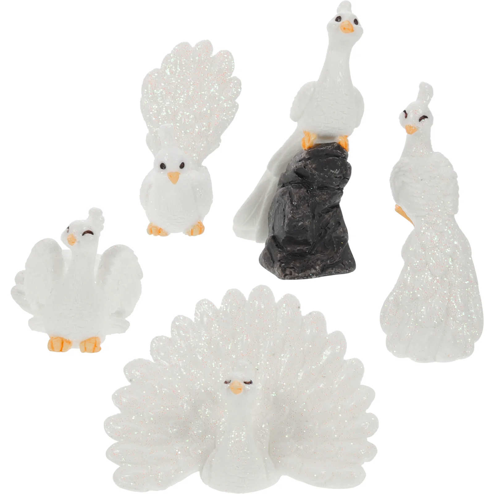 5 Pcs Crafts Resin Peacock Decor Vintage Glass Adorn Statue Table Centerpieces Home Office Tabletop 
5 Pcs Crafts Resin Peacock Decor Vintage Glass Adorn Statue Table Centerpieces Home Office Tabletop