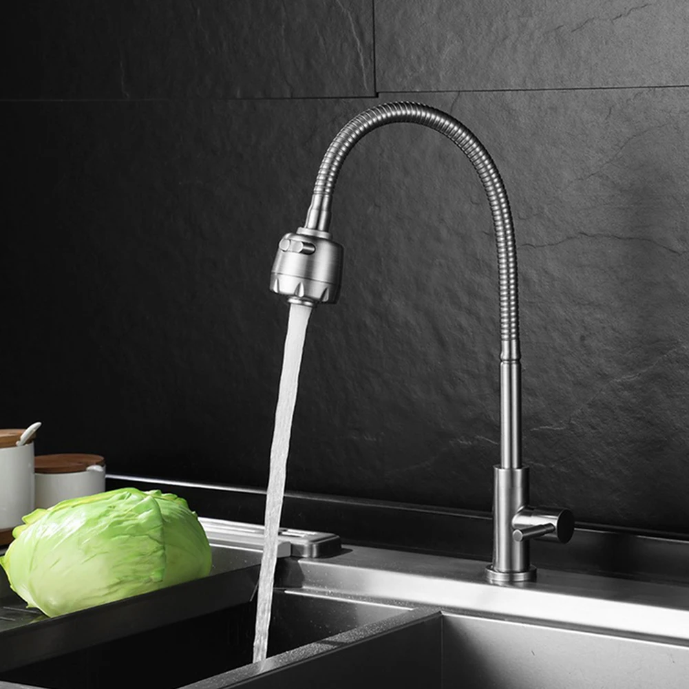 304 Stainless Steel Kitchen Faucet Single Hole Pull Out Spout Kitchen Sink Mixer Tap Multifunctional Outlet Mode Cold Water Effe
304 Stainless Steel Kitchen Faucet Single Hole Pull Out Spout Kitchen Sink Mixer Tap Multifunctional Outlet Mode Cold Water Effe