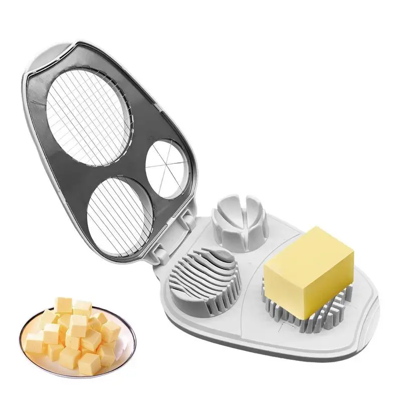 

Egg Cutter Egg Chopper For Hard Boiled Eggs Hard Boiled Egg Slicer 3-In-1 Egg Cutter Luncheon Meat Cutter Stainless Steel Wire