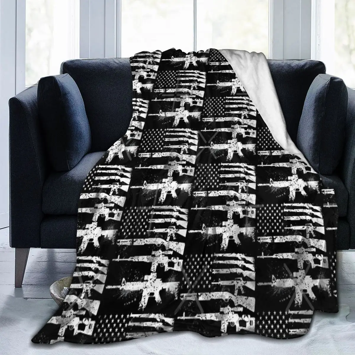 USA American Flag Guns Blanket, Facecloth Blanket Plant Portable Birthday Gift Customizable
USA American Flag Guns Blanket, Facecloth Blanket Plant Portable Birthday Gift Customizable