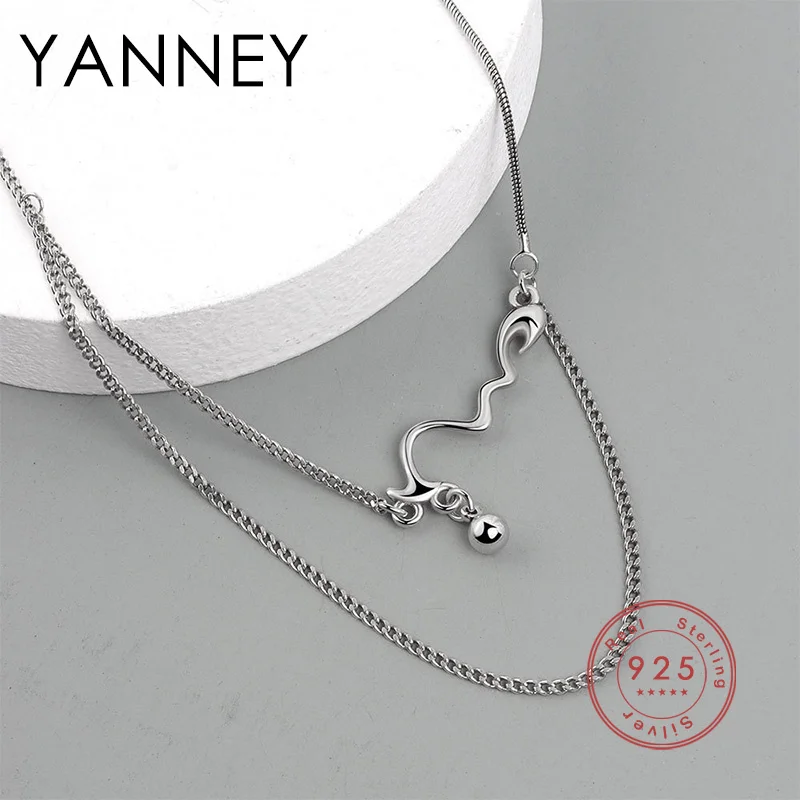 YANNEY Silver Color 20 Inch Hip Hop Water Wave Pendant Necklace For Women Men Fashion Party Jewelry Gifts
YANNEY Silver Color 20 Inch Hip Hop Water Wave Pendant Necklace For Women Men Fashion Party Jewelry Gifts