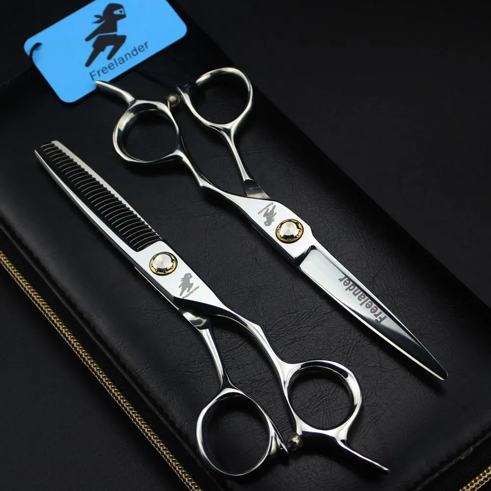 

Ножницы для волос Freelander, 6 дюймов, Профессиональные Парикмахерские ножницы с большим подшипником, винтовыми ножницами для стрижки и филировки волос