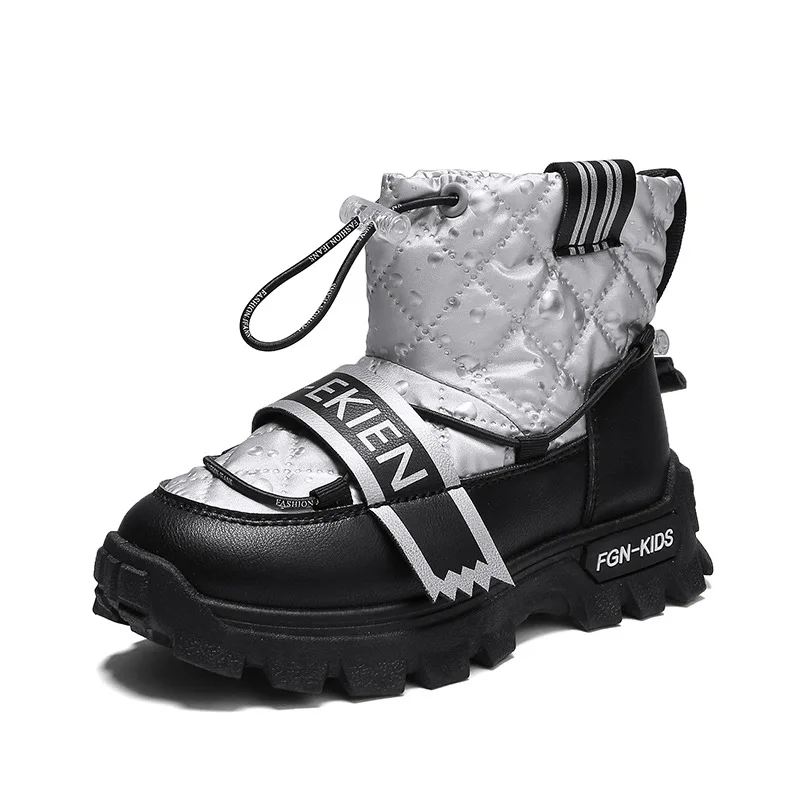 Waterproof Outdoor Boys & Girls Snow Boots Anti-cold Ski Thick Plush Warm Fashion Children Winter Shoes Size 31-37
Waterproof Outdoor Boys & Girls Snow Boots Anti-cold Ski Thick Plush Warm Fashion Children Winter Shoes Size 31-37