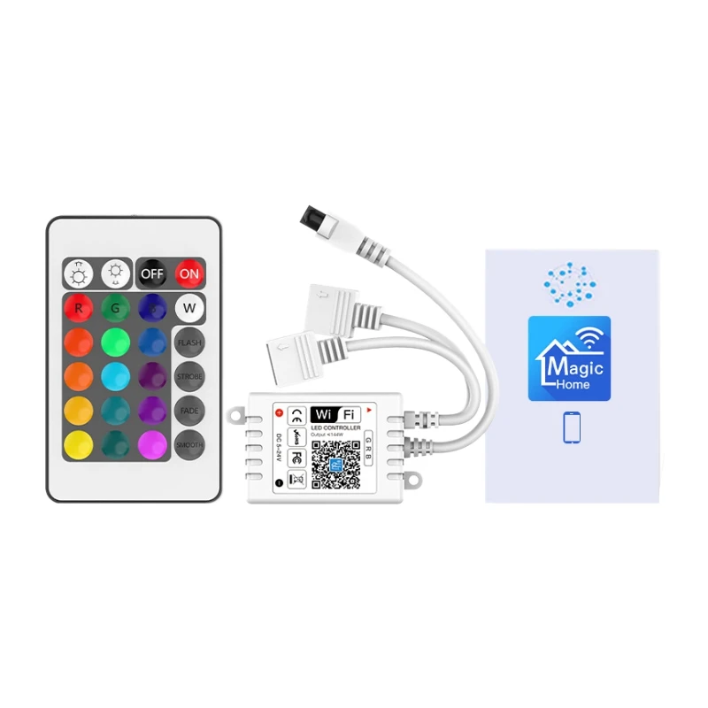 Light Strip Controller Wifi Smart LED Light Controller with Remote Control for Amazon Alexa, Google Home
Light Strip Controller Wifi Smart LED Light Controller with Remote Control for Amazon Alexa, Google Home