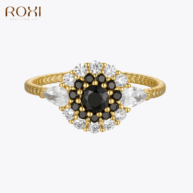 ROXI Exquisite Black Crystal Rings For Women Couple Wedding Rings 925 Sterling Silver Engagement Ring Fine Jewelry anillos mujer
ROXI Exquisite Black Crystal Rings For Women Couple Wedding Rings 925 Sterling Silver Engagement Ring Fine Jewelry anillos mujer
