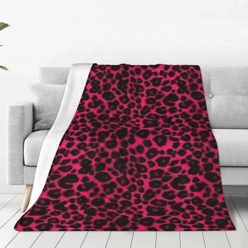 

Gothic Pink Zebra Stripes Blanket Fleece Decoration Breathable Lightweight Throw Blanket for Bed Travel Quilt