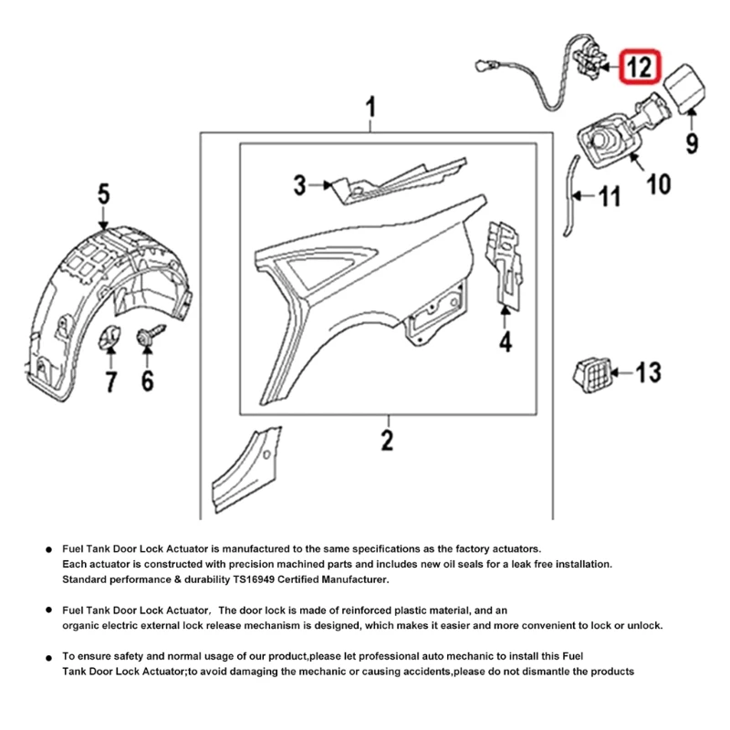 090E Fuel-Flap Actuator Fuel-Flap Door Caps Release Lock Actuator Fuel Filler Door Opener Actuator used for A1/A4/A5-/A6-
090E Fuel-Flap Actuator Fuel-Flap Door Caps Release Lock Actuator Fuel Filler Door Opener Actuator used for A1/A4/A5-/A6-
