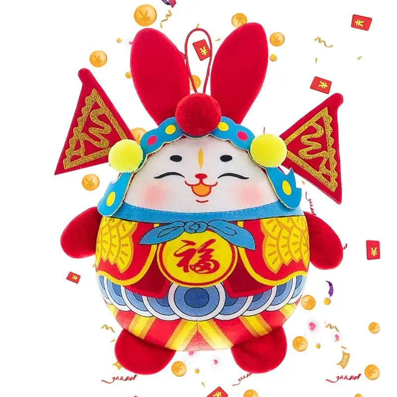 

2023 плюшевый кролик, милая китайская новогодняя игрушка, костюм Тан, кролик, плюшевая кукла в китайском стиле, уютные украшения для комнаты, для праздника Весны