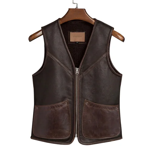Ropa High quality Vest Real Vests Sheepskin Leather Jacket Men Clothing Autumn Mens Jackets Motorcycle Coat Hombre Male Bomber
Ropa High quality Vest Real Vests Sheepskin Leather Jacket Men Clothing Autumn Mens Jackets Motorcycle Coat Hombre Male Bomber