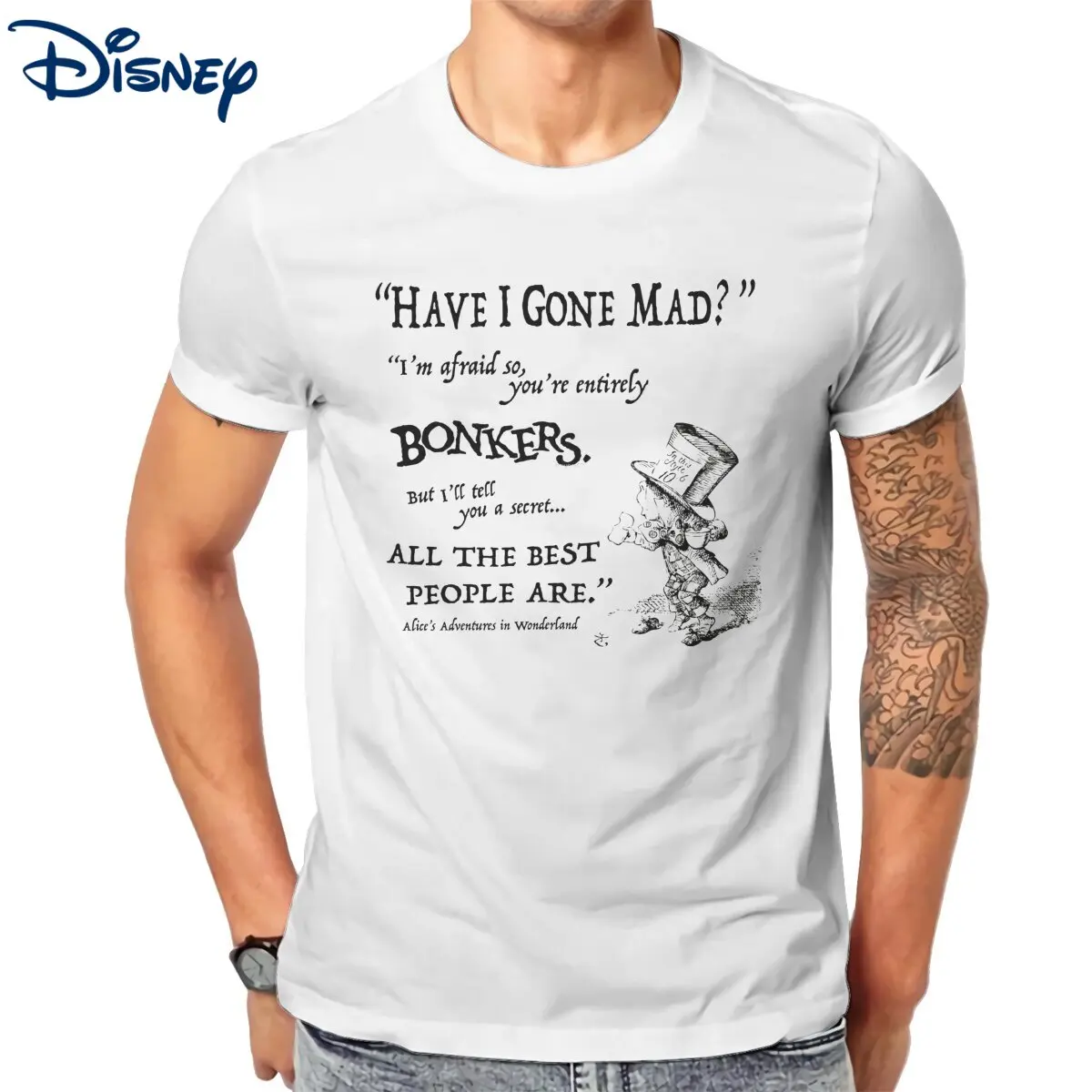 Alice in Wonderland Quote T Shirts for Men Cotton Vintage T-Shirts O Neck Tee Shirt Short Sleeve Tops New Arrival
Alice in Wonderland Quote T Shirts for Men Cotton Vintage T-Shirts O Neck Tee Shirt Short Sleeve Tops New Arrival