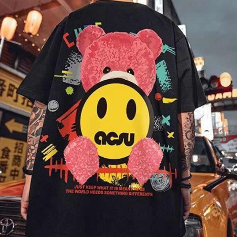 Летняя новая разноцветная футболка с мультяшным медведем и улыбкой, мужская и женская футболка с круглым вырезом и коротким рукавом, хлопко...
Летняя новая разноцветная футболка с мультяшным медведем и улыбкой, мужская и женская футболка с круглым вырезом и коротким рукавом, хлопко...