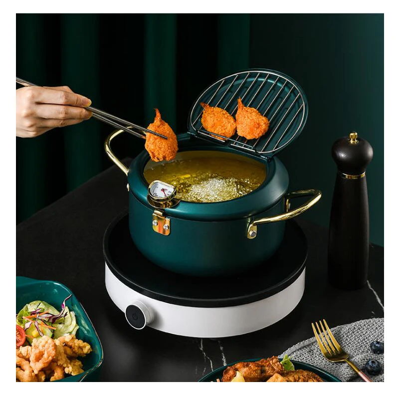 Rice Cooker Household Fry Hotpot Pan Thermometer Non Stick Tempura Deep Fryer Carbon Chicken French Fries Frying Kitchen Tools
Rice Cooker Household Fry Hotpot Pan Thermometer Non Stick Tempura Deep Fryer Carbon Chicken French Fries Frying Kitchen Tools