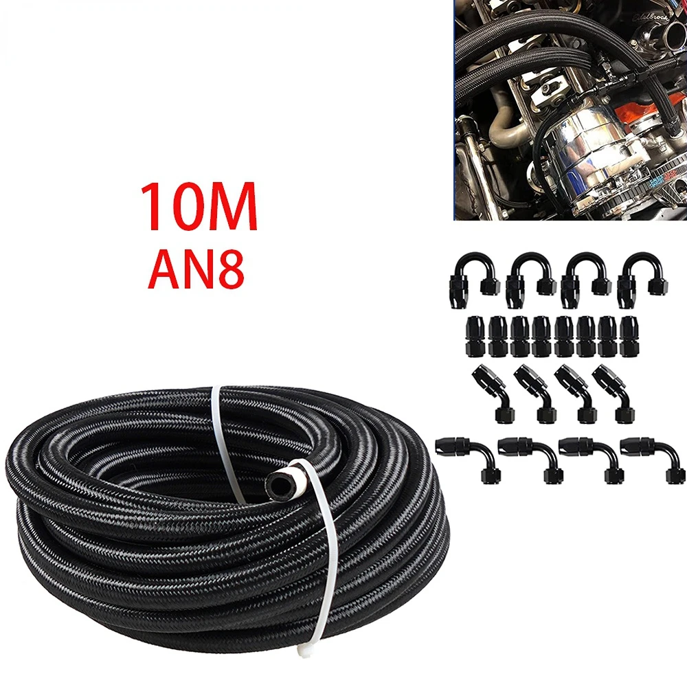 10M 8AN AN8 Oil Fuel Fittings Hose End 0+45+90+180 Degree Oil Adaptor Kit Braided Oil Fuel Hose Line
10M 8AN AN8 Oil Fuel Fittings Hose End 0+45+90+180 Degree Oil Adaptor Kit Braided Oil Fuel Hose Line