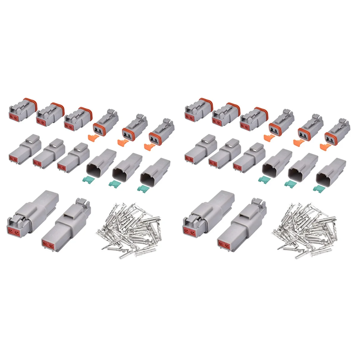 Electrical Wire Connector Plug 16 Sets 2 Pin 16-20AWG Waterproof Sealed Auto Gray Male And Female Terminal Connectors
Electrical Wire Connector Plug 16 Sets 2 Pin 16-20AWG Waterproof Sealed Auto Gray Male And Female Terminal Connectors