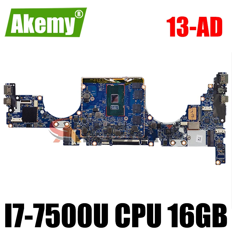 Akemy 926315-601 926315-001 TPN-I128 for HP ENVY 13-ad Series 13T-AD000 Laptop Motherboard i7-7500U 16GB Mainboard
Akemy 926315-601 926315-001 TPN-I128 for HP ENVY 13-ad Series 13T-AD000 Laptop Motherboard i7-7500U 16GB Mainboard