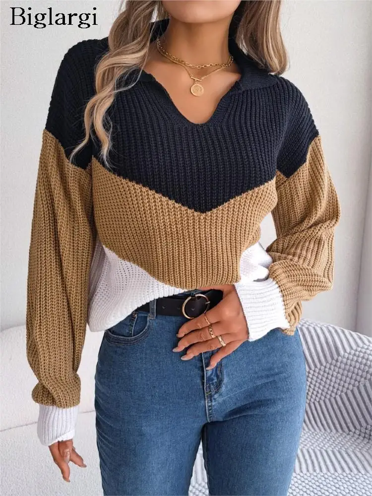 Autumn Winter V-Neck Striped Print Pullover Sweater Tops Women Modis Long Sleeve Ladies Sweaters Casual Woman Sweater Tops 2023
Autumn Winter V-Neck Striped Print Pullover Sweater Tops Women Modis Long Sleeve Ladies Sweaters Casual Woman Sweater Tops 2023