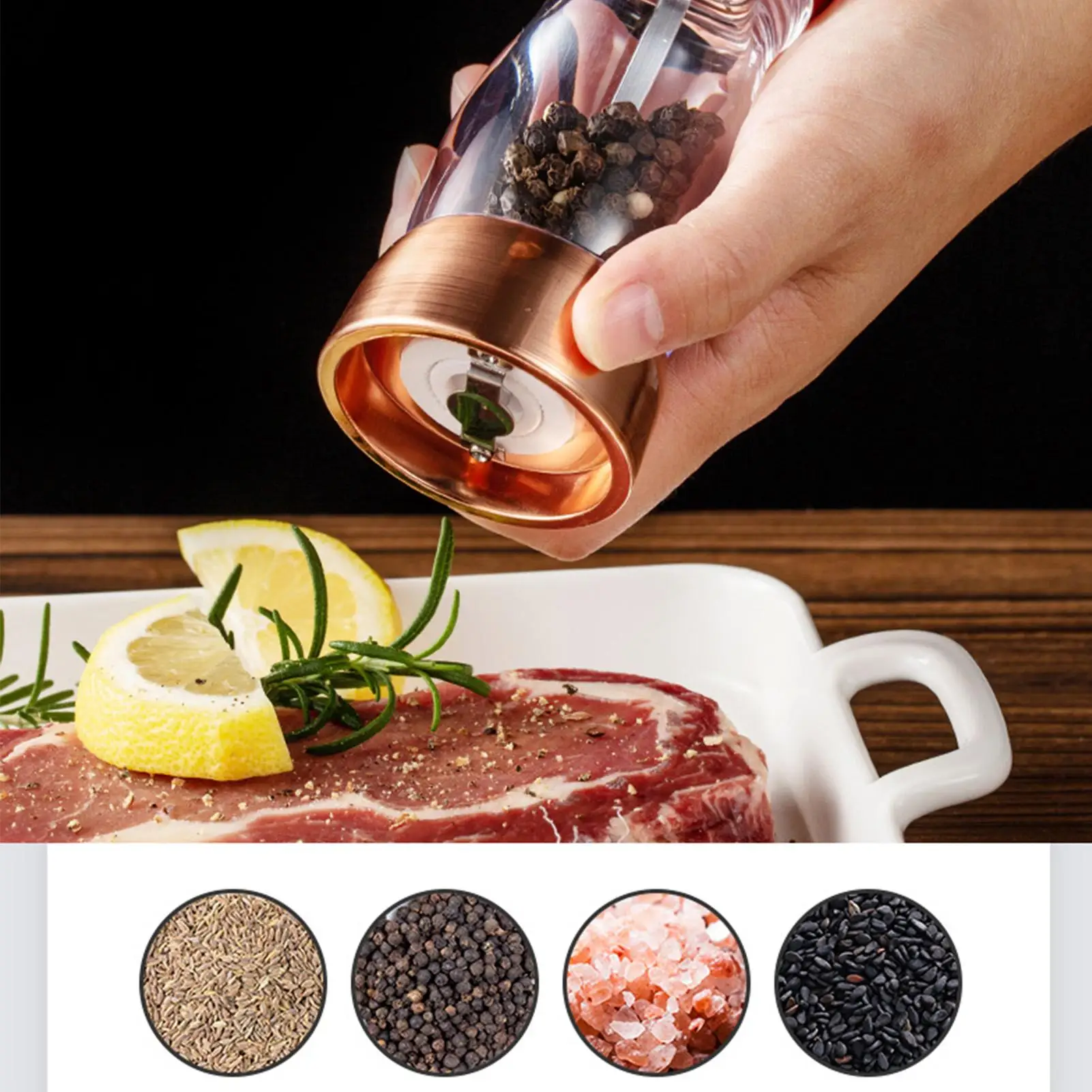 Spice Mill Salt Pepper Grinder Kitchen Accessories Manual Seasoning Condiment Grinding Tool Milling Gadget for Cooking Grilling
Spice Mill Salt Pepper Grinder Kitchen Accessories Manual Seasoning Condiment Grinding Tool Milling Gadget for Cooking Grilling