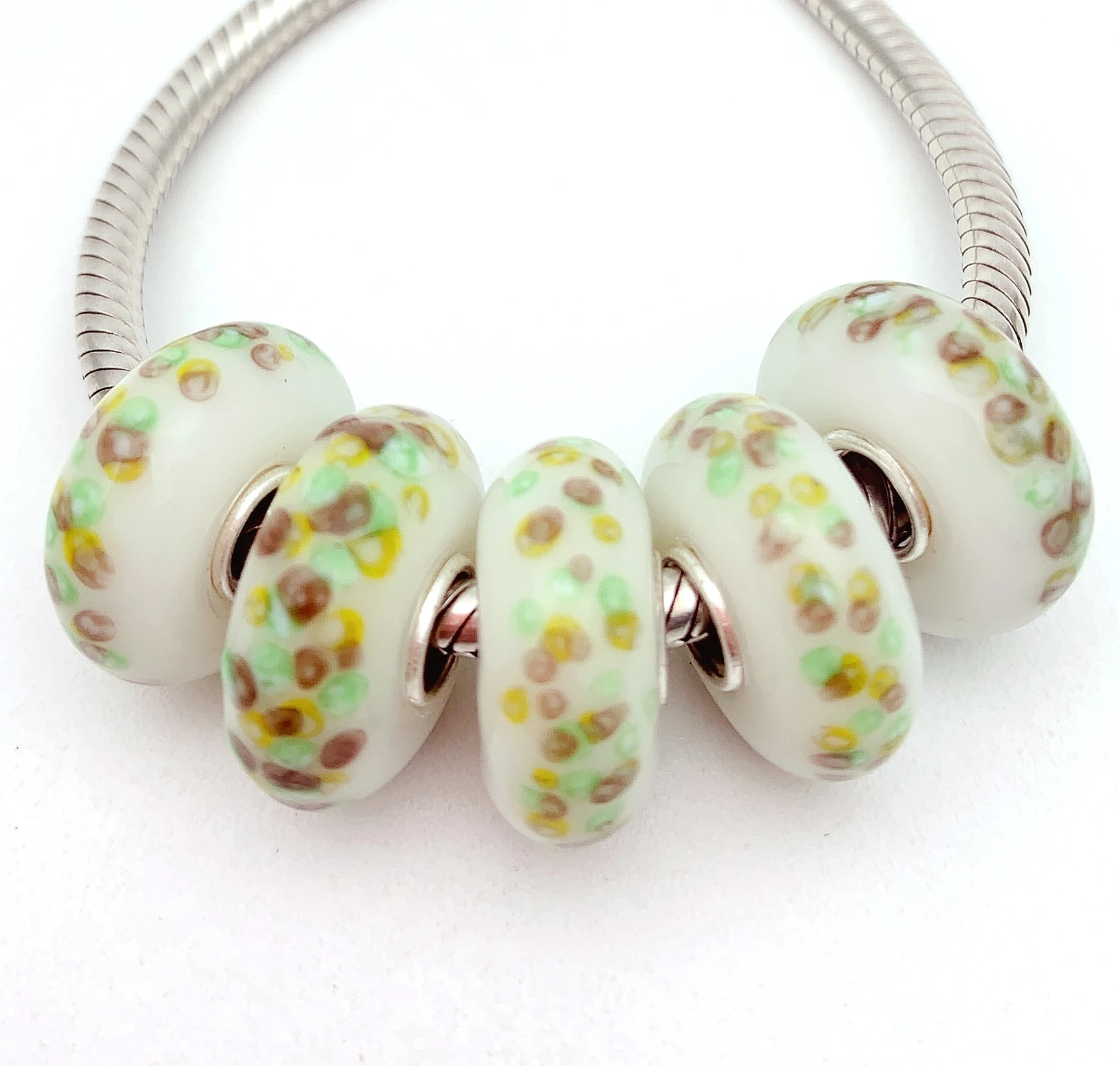 YG869 5X 100% Authenticity S925 Sterling Silver Beads Murano Glassbeads NEW Fit European Charms Bracelet Diy Jewelry Lampwork
YG869 5X 100% Authenticity S925 Sterling Silver Beads Murano Glassbeads NEW Fit European Charms Bracelet Diy Jewelry Lampwork