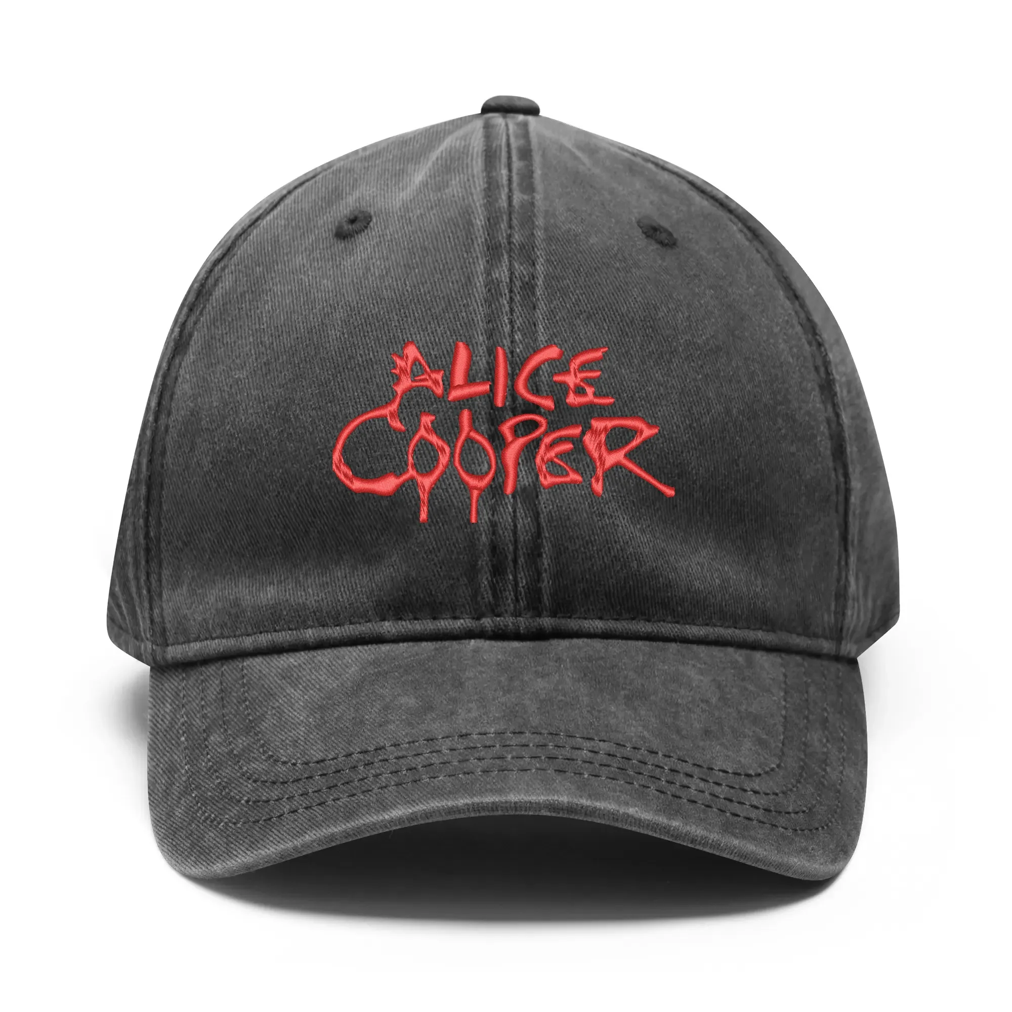 

Кепки Alice Cooper с вышивкой для мужчин и женщин, головные уборы под заказ в стиле хип-хоп, ковбойская Кепка с индивидуальным текстом