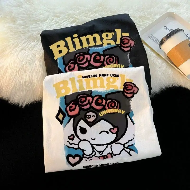 Anime Sanrio Kuromi Long Sleeves Cute Cartoon Printing Cotton Long-sleeved Girls Loose Thin Section Sweater Children Tops
Anime Sanrio Kuromi Long Sleeves Cute Cartoon Printing Cotton Long-sleeved Girls Loose Thin Section Sweater Children Tops
