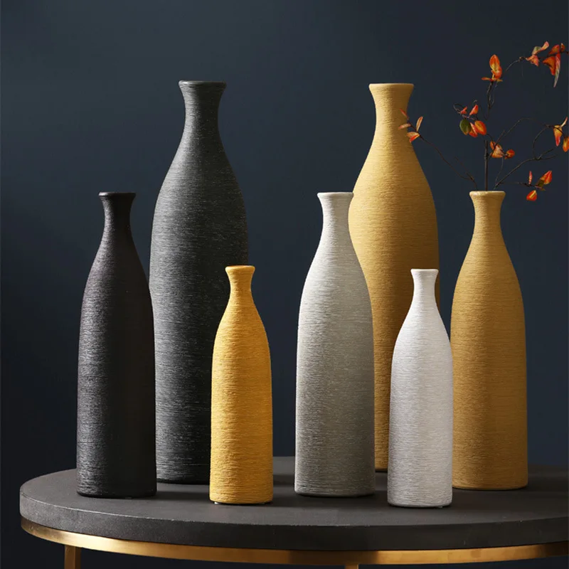 Modern Ceramic Vase Ornament Dried Flower Flower Arrangement Creative Living Room TV Cabinet Soft Decoration Flower Vessel
Modern Ceramic Vase Ornament Dried Flower Flower Arrangement Creative Living Room TV Cabinet Soft Decoration Flower Vessel