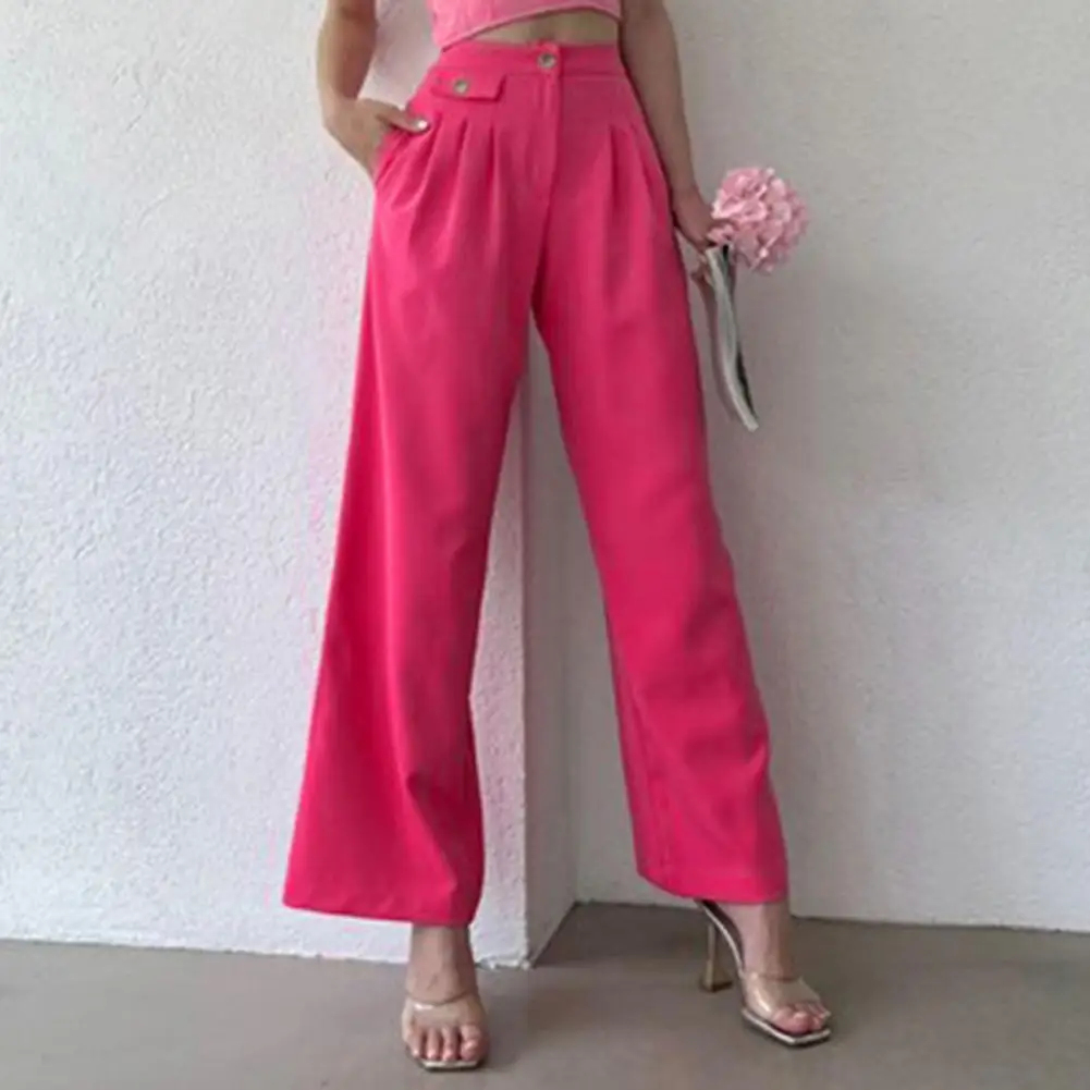 Office Women Pants Solid Color Breathable Button Zipper Business Anti-wrinkle Straight Pattern Loose Suit Pants Female Clothing
Office Women Pants Solid Color Breathable Button Zipper Business Anti-wrinkle Straight Pattern Loose Suit Pants Female Clothing