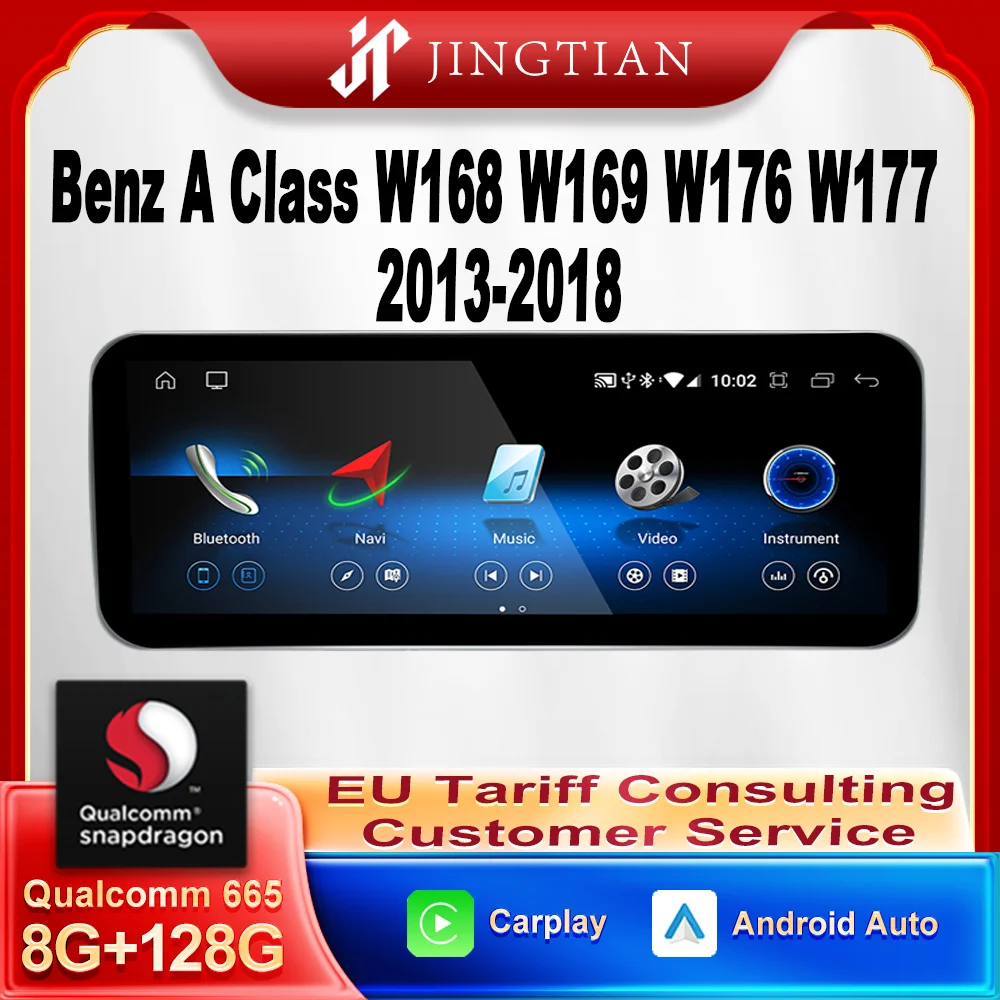 JingTian Android12 Car Navigation Multimedia Radio Player Carplay for Mercedes Benz A Class W168 W169 W176 W177 2013-2018 DSP
JingTian Android12 Car Navigation Multimedia Radio Player Carplay for Mercedes Benz A Class W168 W169 W176 W177 2013-2018 DSP