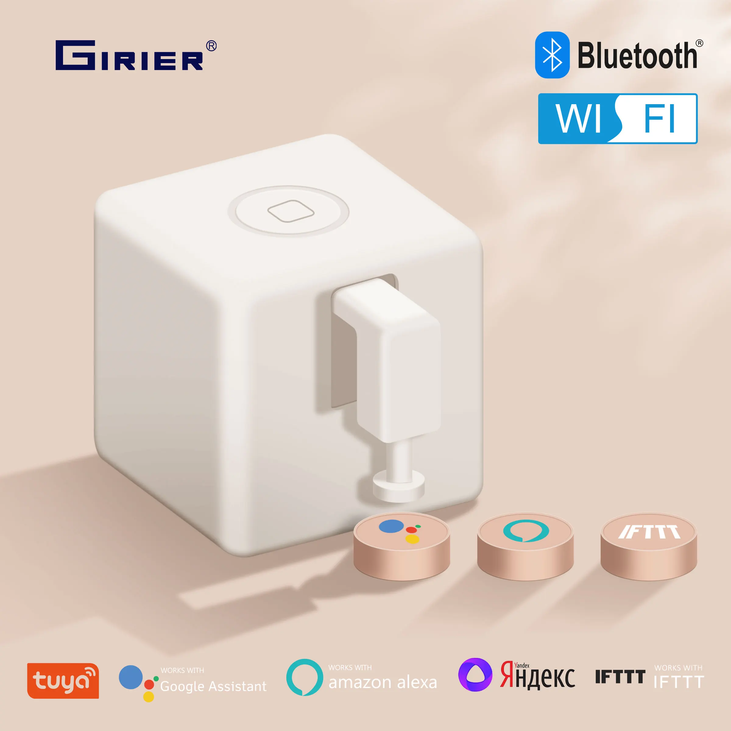 

GIRIER Smart Bluetooth Fingerbot Plus Wireless Switch Button Pusher Works Alexa Alice Hey Google Siri Support IFTTT Hub Required