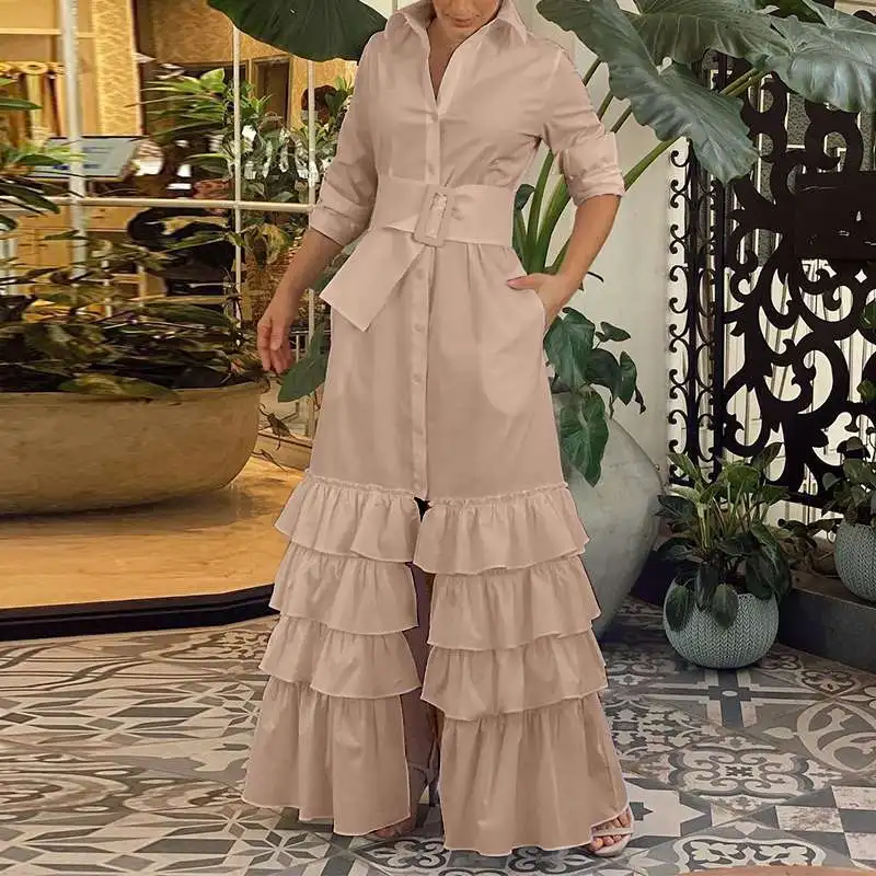 VONDA 2022 Spring Femme Lapel Button Down Loose Sundress Shirt Dress Women Maxi Dresses Lady Long Sleeve Solid Bohemian Vestidos
VONDA 2022 Spring Femme Lapel Button Down Loose Sundress Shirt Dress Women Maxi Dresses Lady Long Sleeve Solid Bohemian Vestidos