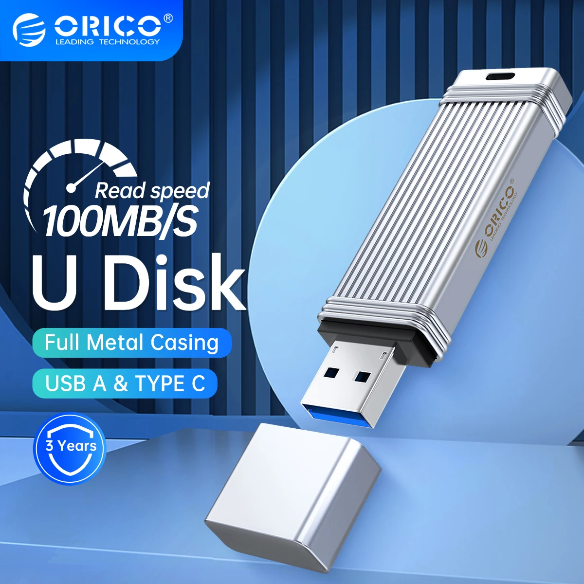 

ORICO USB 3.2 USB Flash Drives 32GB 64GB 128GB 256GB Pen Drive Memory Stick Metal U Disk Mini Pendrive for Type-C USB A Devices
