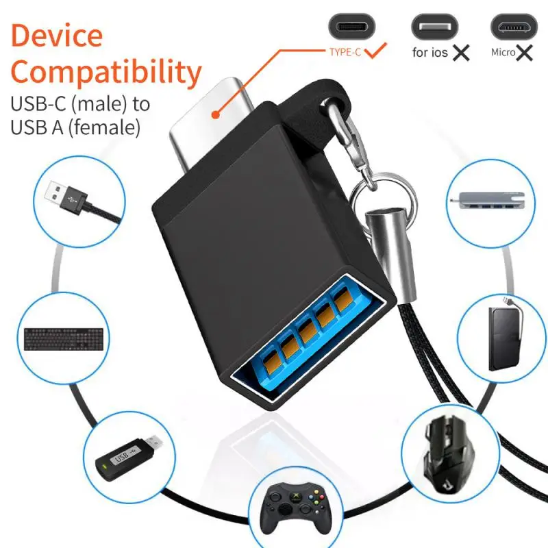 USB 3.0 To Type C OTG Adapter for Huawei Xiaomi U Disk MacBook iPad Type-C Male to USB3.0 Female OTG Converter
USB 3.0 To Type C OTG Adapter for Huawei Xiaomi U Disk MacBook iPad Type-C Male to USB3.0 Female OTG Converter