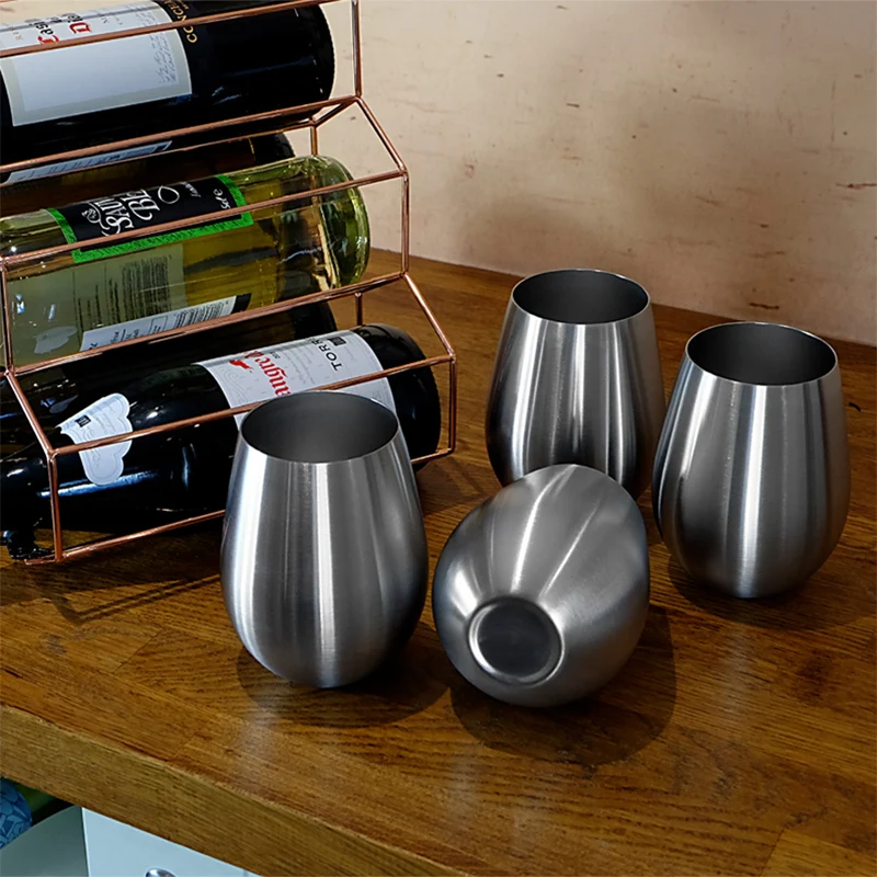Stemless Wine Glasses Kitchen Bar Unbreakable Metal Drink Cups For Indoor & Outdoor Picnics Camping4PCS Stainless Steel
Stemless Wine Glasses Kitchen Bar Unbreakable Metal Drink Cups For Indoor & Outdoor Picnics Camping4PCS Stainless Steel