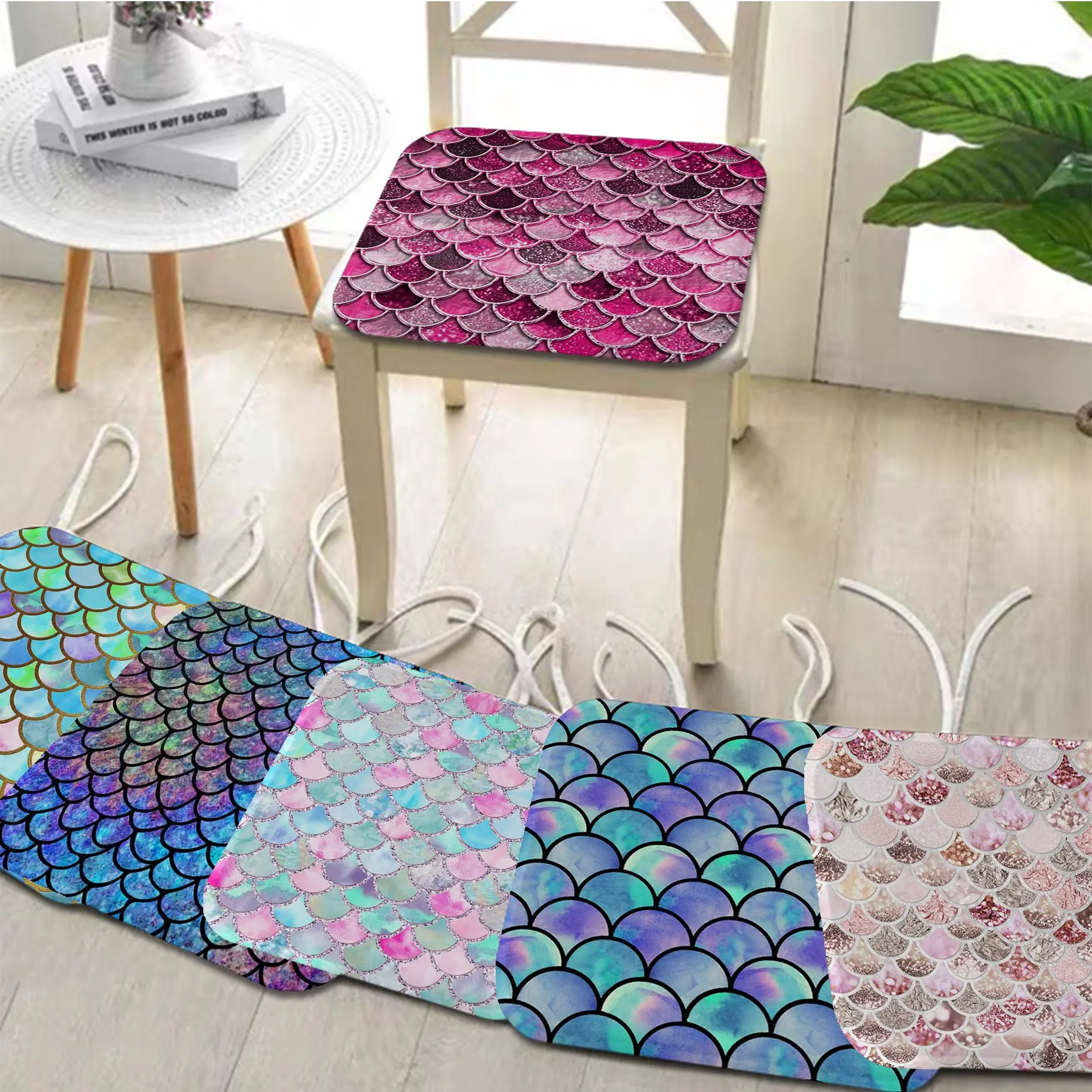 Colorful Mermaid Scales Nordic Printing Dining Chair Cushion Circular Decoration Seat For Office Desk Buttocks Pad
Colorful Mermaid Scales Nordic Printing Dining Chair Cushion Circular Decoration Seat For Office Desk Buttocks Pad