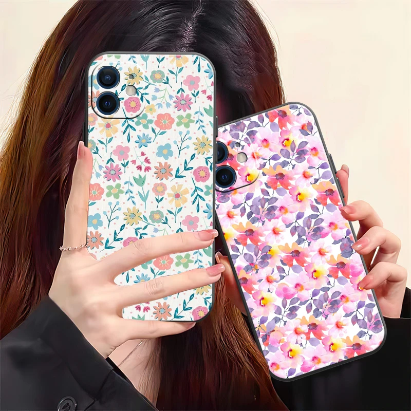 Cartoon Flower Phone Case For iPhone X XS XR XS Max 11 11 Pro 12 12 Pro Max For iPhone 12 13 Mini Back Liquid Silicon Coque 
Cartoon Flower Phone Case For iPhone X XS XR XS Max 11 11 Pro 12 12 Pro Max For iPhone 12 13 Mini Back Liquid Silicon Coque