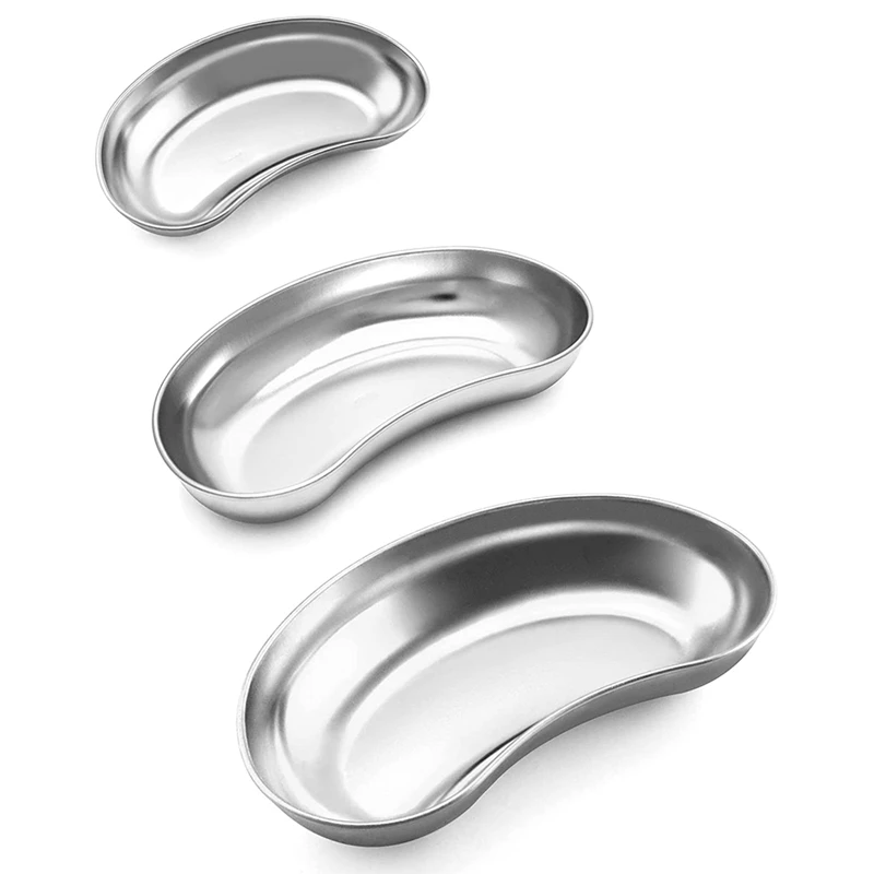 Поднос для почек, 3 шт. (200 мм + 210 мм + 225 мм), раковина эмезиса в форме почек из нержавеющей стали 304, лабораторные инструменты 
Поднос для почек, 3 шт. (200 мм + 210 мм + 225 мм), раковина эмезиса в форме почек из нержавеющей стали 304, лабораторные инструменты