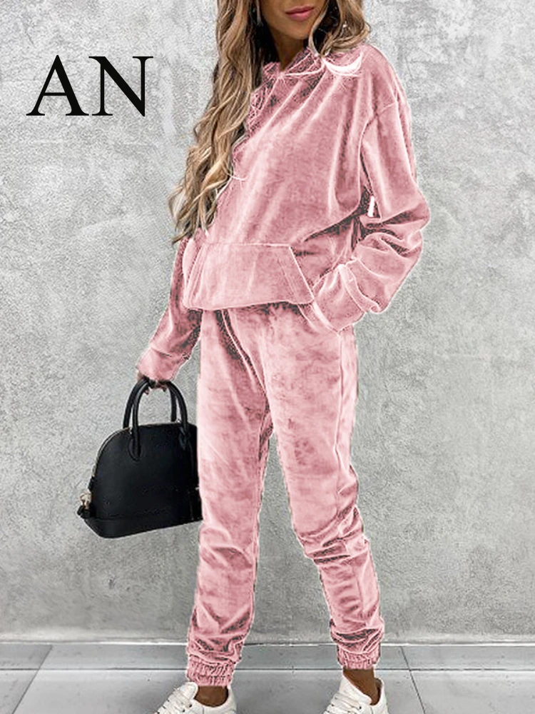 2022 Winter New Solid Color Hooded Sports Casual Sports Cashmere Sweater Pants Two-piece Set Two Piece Sets Womens Outifits
2022 Winter New Solid Color Hooded Sports Casual Sports Cashmere Sweater Pants Two-piece Set Two Piece Sets Womens Outifits