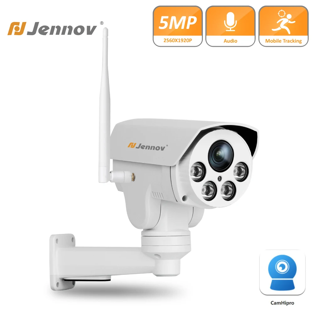 5MP Wireless Bullet Wifi IP Camera PTZ 5X Optical Zoom ONVIF Night Vision Outdoor CCTV Human Tracking Audio Video CamHi Pro APP
5MP Wireless Bullet Wifi IP Camera PTZ 5X Optical Zoom ONVIF Night Vision Outdoor CCTV Human Tracking Audio Video CamHi Pro APP