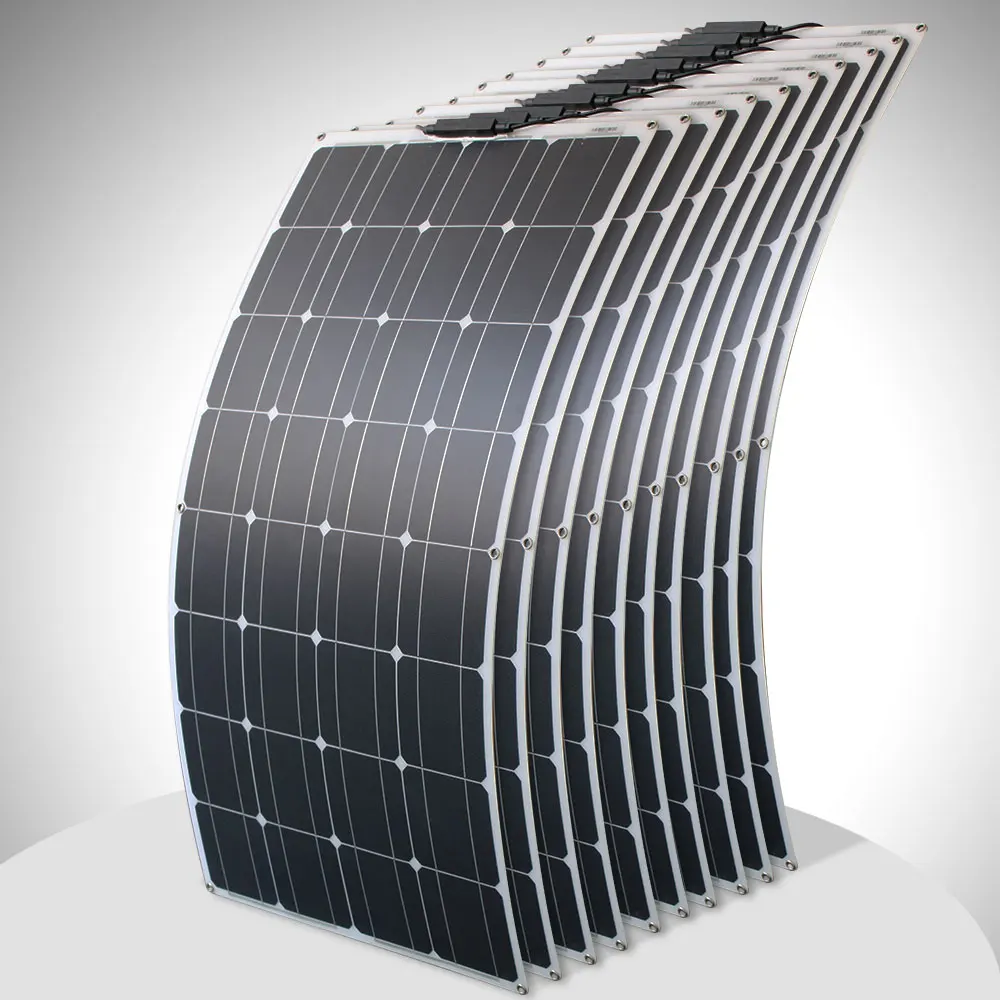 

1000w Flexible Solar Panel 12v 24v Panel Solar 100w Monocrystalline Battery Charger for Rv Electric Car Camping Yacht
